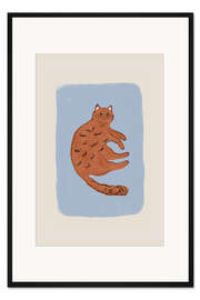 Gerahmter Kunstdruck Rote Katze