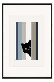 Gerahmter Kunstdruck Hello Cat II
