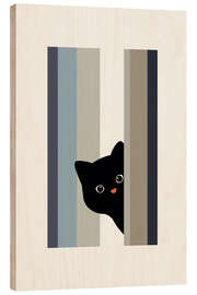 Holzbild Hello Cat II