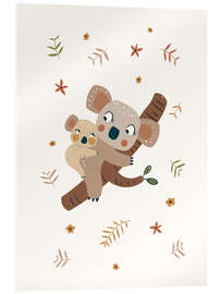 Quadro em acrílico Koala mum and baby - Marta Munte
