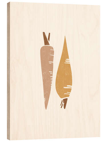 Obraz na drewnie Root vegetable - Carrot