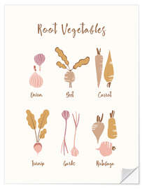 Självhäftande poster Root Vegetables