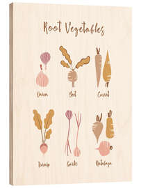 Holzbild Root Vegetables