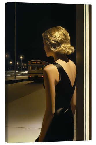 Canvas print At night at Hopper Station