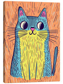 Leinwandbild Freche Katze im Regen - Frank Daske