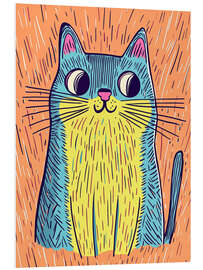 Hartschaumbild Freche Katze im Regen - Frank Daske