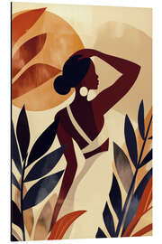 Magnettafel Boho Frau in Braun