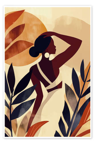 Poster Boho woman in brown