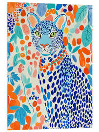 Gallery Print Blauer Leopard