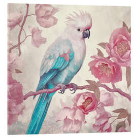 Tableau en verre acrylique Pastel Cockatoo Garden - Andrea Haase