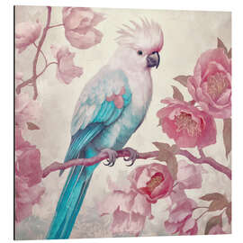Stampa su alluminio Pastel Cockatoo Garden - Andrea Haase