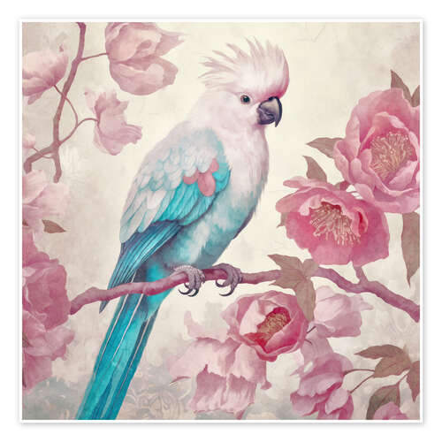 Poster Pastel Cockatoo Garden