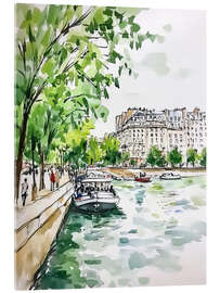 Acrylglasbild Die Seine in Paris II - DejaReve
