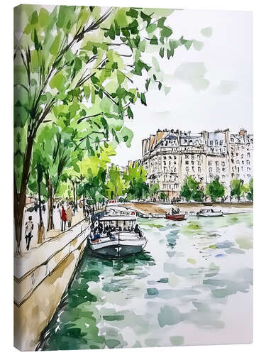 Canvas print The Seine River in Paris II