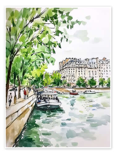 Juliste The Seine River in Paris II