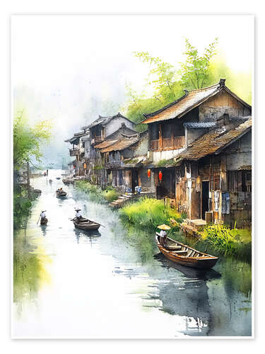 Poster Rural Water Town