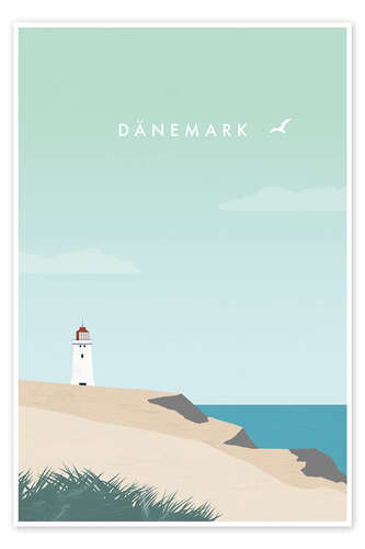 Poster Denmark - Travel Art