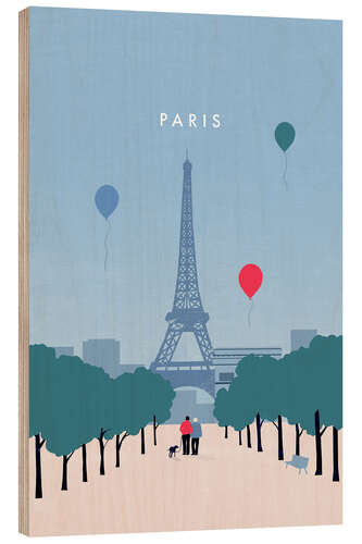Holzbild Paris - Reisekunst