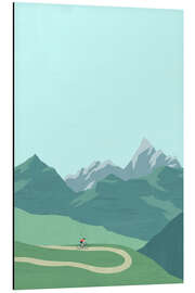 Magnettafel Radfahren in den Alpen