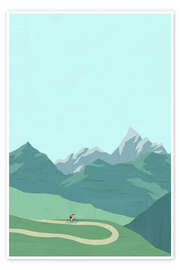 Wall print Bike ride in the Alps - Katinka Reinke