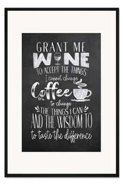 Gerahmter Kunstdruck Wine And Coffee