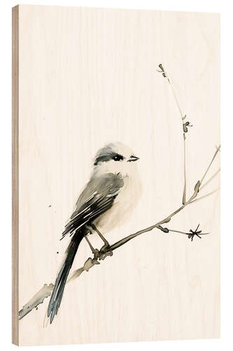 Obraz na drewnie Watercolour Long-tailed Tit