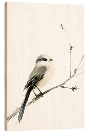 Obraz na drewnie Watercolour Long-tailed Tit