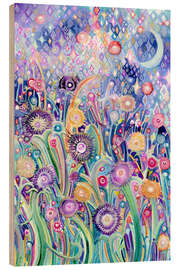 Holzbild Mitternachtsgarten