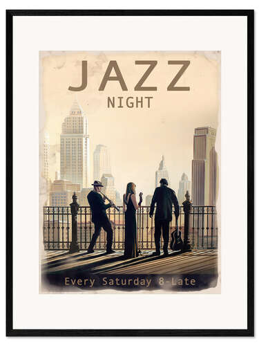 Framed art print Chicago Jazz Night