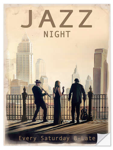 Wandsticker Chicago Jazz Night