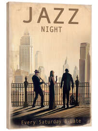 Obraz na drewnie Chicago Jazz Night