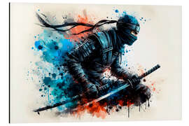 Alumiinitaulu Ninja warrior in watercolour I