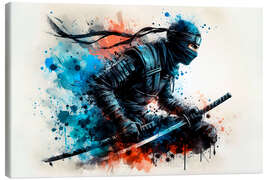 Canvas print Ninja warrior in watercolour I