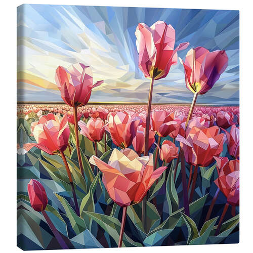 Tableau sur toile Scarlet tulips