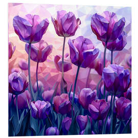 Tableau en PVC Purple tulips