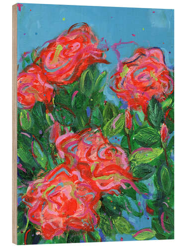 Cuadro de madera Roses
