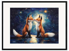 Gerahmter Kunstdruck Mitternachtskuss