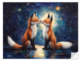 Wandsticker Mitternachtskuss