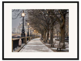 Gerahmter Kunstdruck South Bank Promenade, London