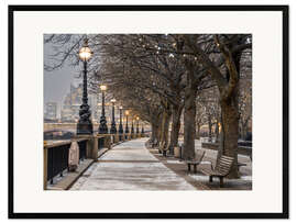 Gerahmter Kunstdruck South Bank Promenade, London - Assaf Frank