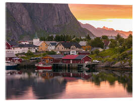 Tableau en verre acrylique Lofoten Harbor, Norway - Assaf Frank
