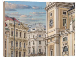 Wood print Vienna's Historic Architecture