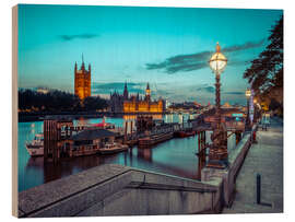 Holzbild Twilight Thames Embrace - Assaf Frank