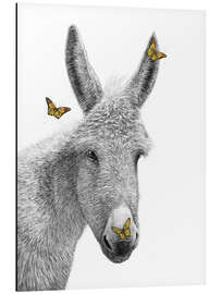 Cuadro de aluminio Donkey with butterfly - Valeriya Korenkova