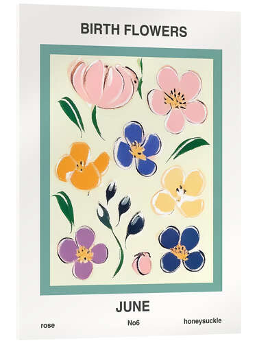 Acrylglasbild Geburtsblumen - Juni