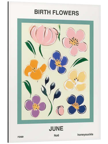 Cuadro de aluminio Flores de nacimiento - junio