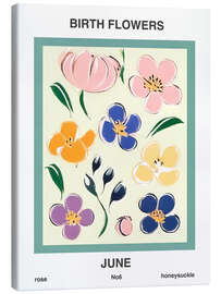 Lerretsbilde Birth Flowers - June