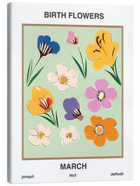 Lerretsbilde Birth Flowers - March
