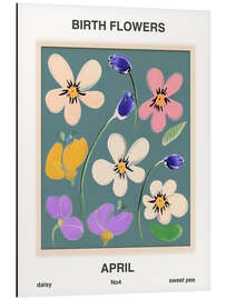 Cuadro de aluminio Flores de nacimiento - Abril