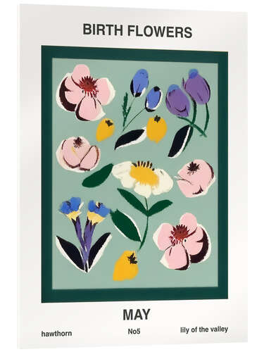 Acrylglasbild Geburtsblumen - Mai